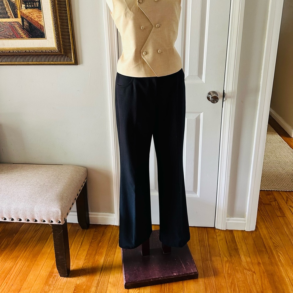 St John Collection Solid Black Straight Cut Pants… - image 7